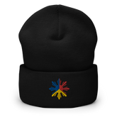 Philippines Tricolor Sun Cuffed Beanie